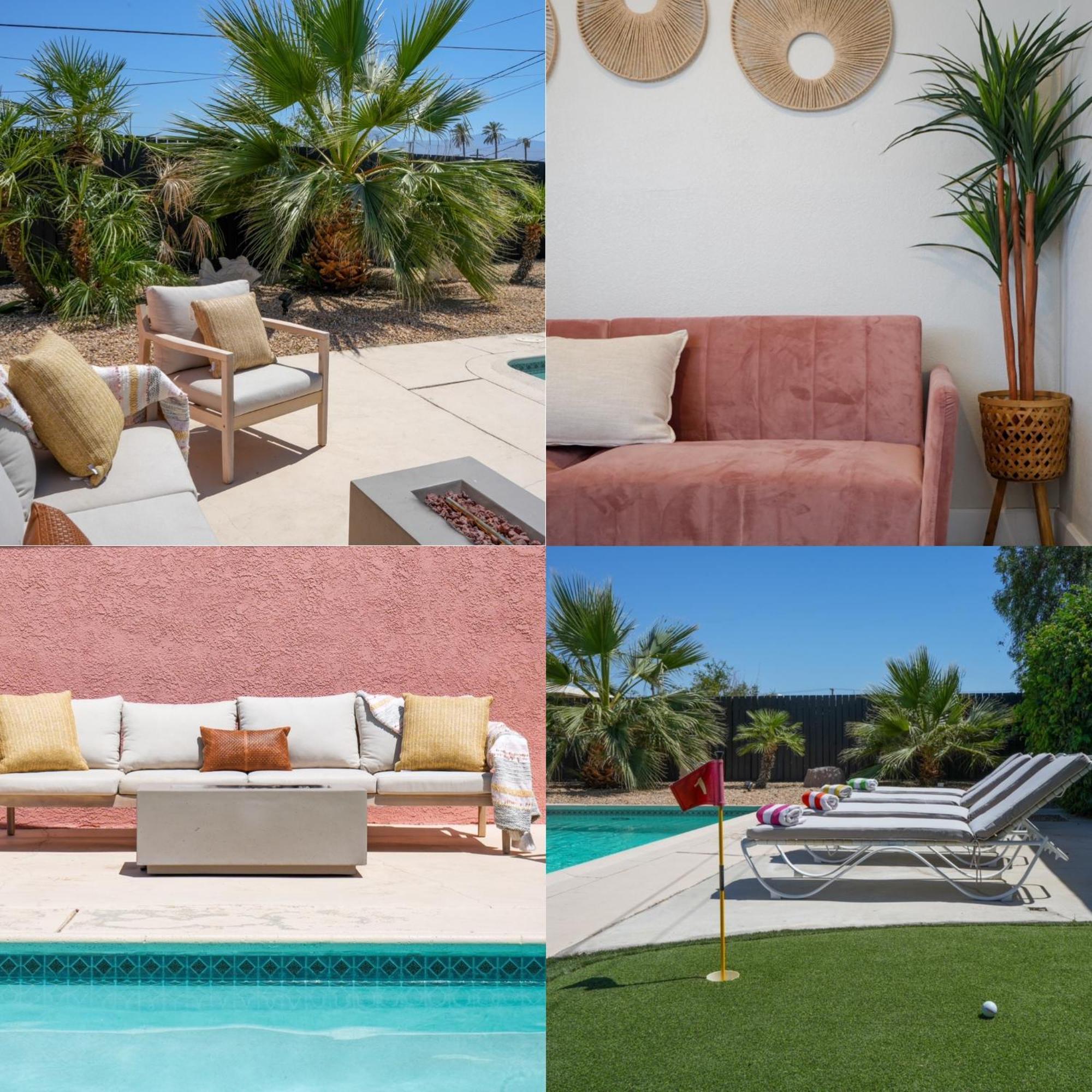 אינדיאו The Pink Cactus - Desert Retreat - Luxe Pool, Golf & Game Room מראה חיצוני תמונה